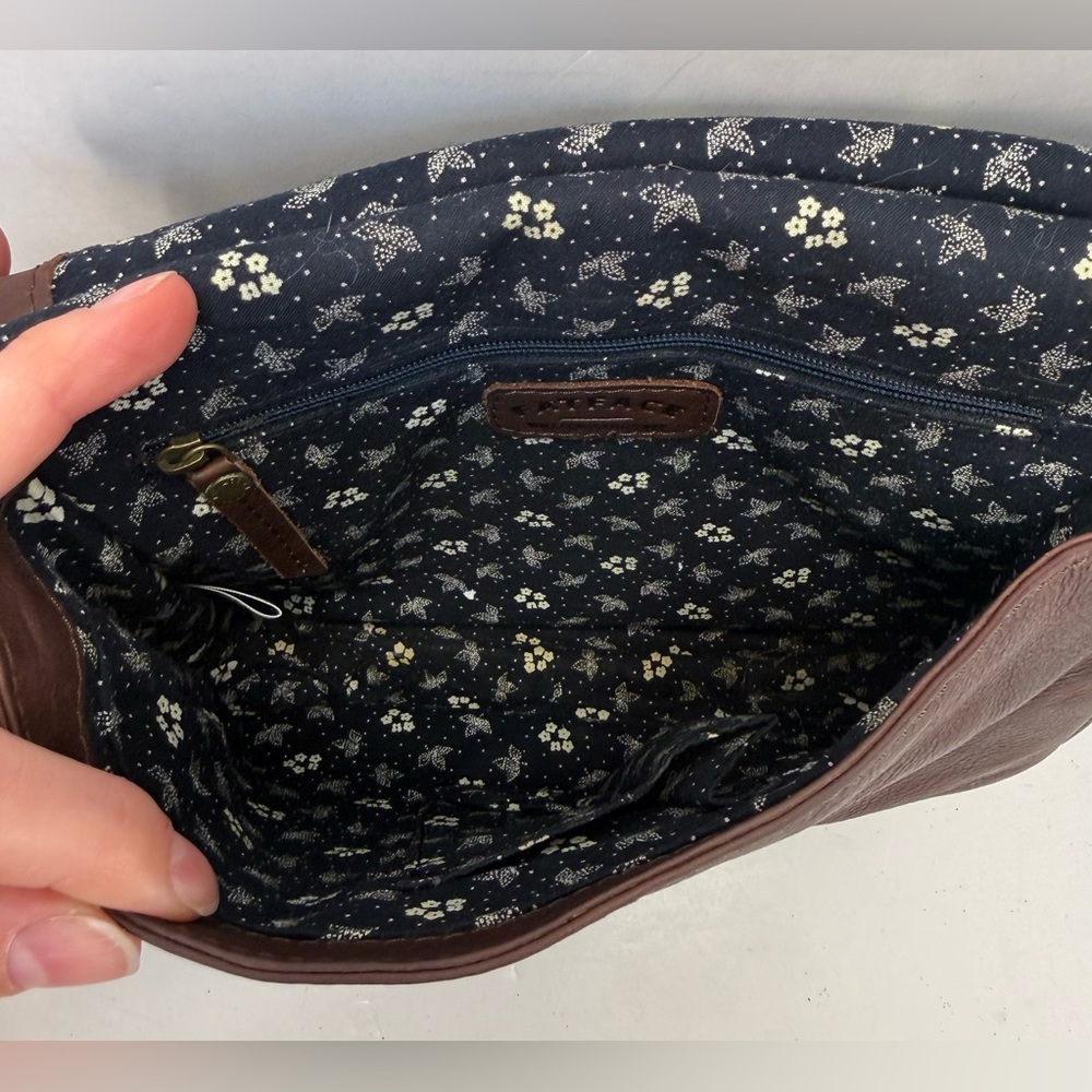 Fat Face Anna Chocolate Brown oiled Leather crossbody satchel  Bag - Picture 14 of 15